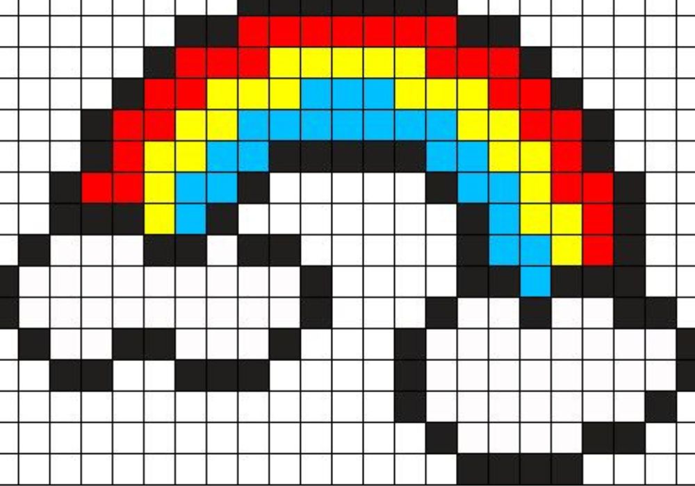 Pixel art arcoiris