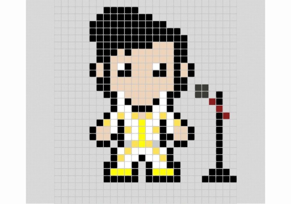 pixel art Elvis Presley