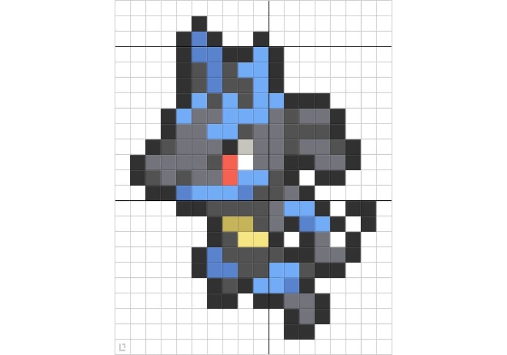 Pixel art Lucario