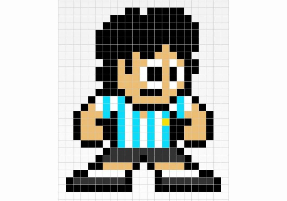 Pixel art Maradona