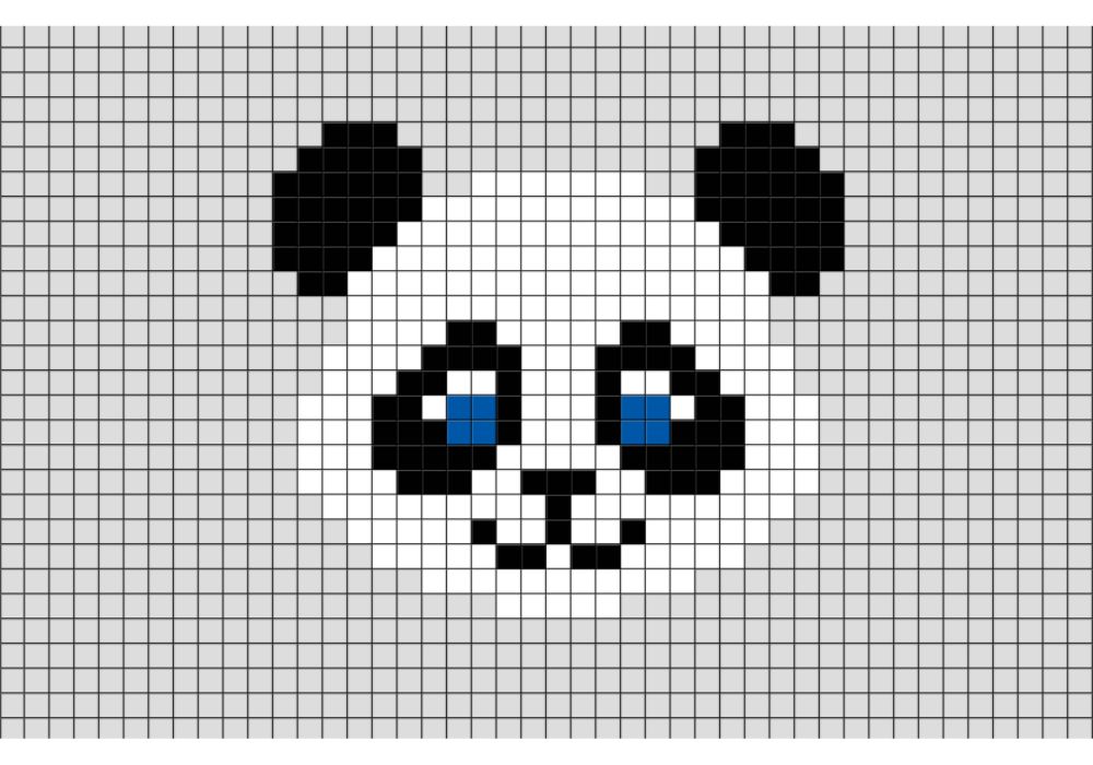 plantilla-pixel-art-panda